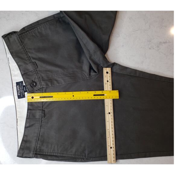 CC FILSON Men's Chino Canvas Pants FCOP014042 Size 32X32 Green (RAVEN) in VGUC - Picture 11 of 13